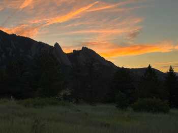 boulder sunset